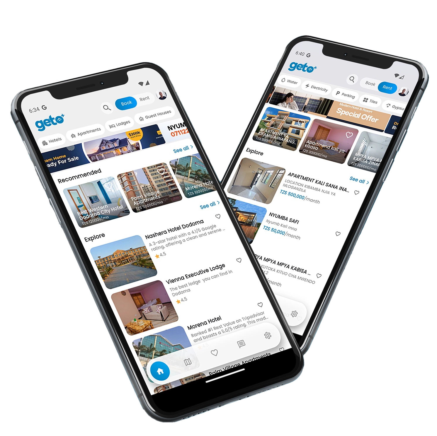 Geto Plus App Mockup